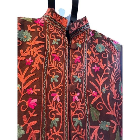 Amazing Vintage Beautiful Antique Eastern Indian KashmirI Floral Handmade Multi - Picture 5 of 11